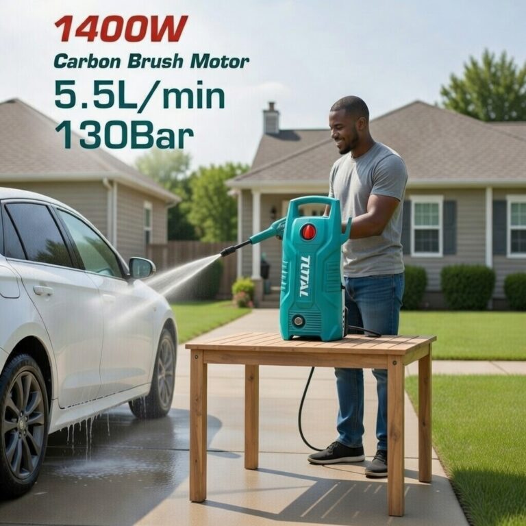 1400W (5.5L) TOTAL High Pressure Washer TGT11316 – Compact Power for Ghanaian Homes and Light Commercial Use