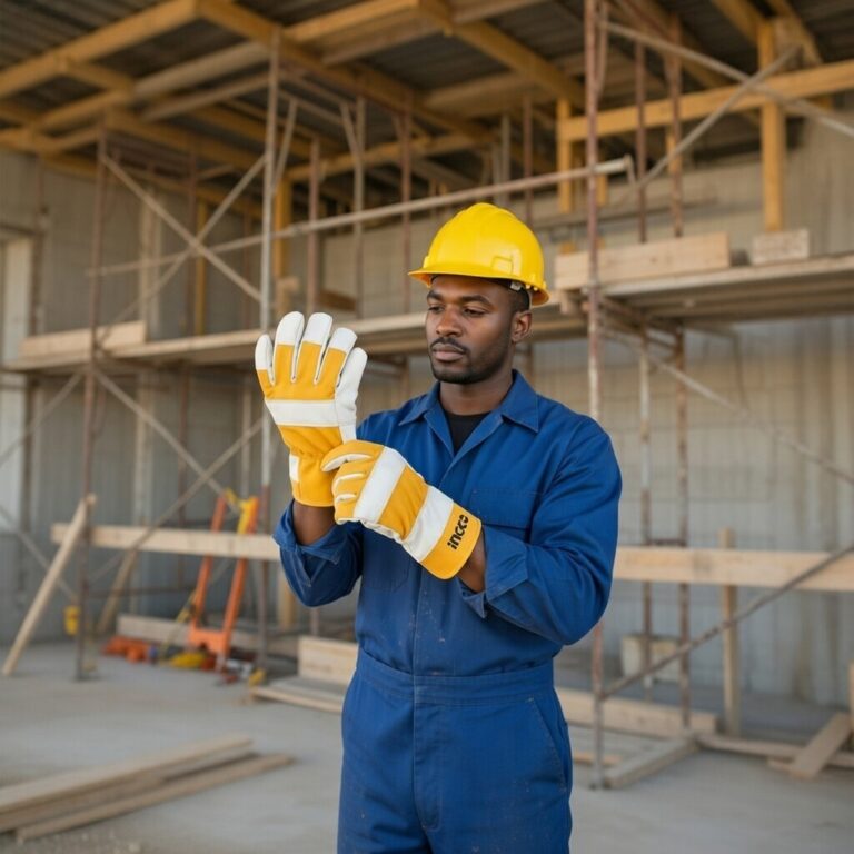 INGCO Leather Gloves in Ghana – Heavy-Duty Protection for Industrial and DIY Applications