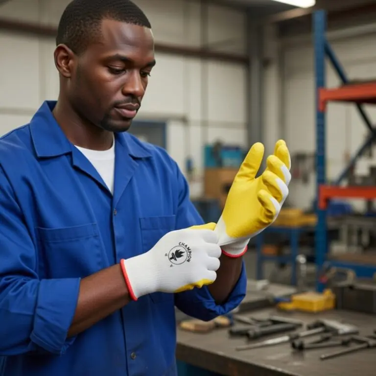 Champion Coated Palm Hand Gloves – Precision Grip and Industrial Protection for Ghana’s Workforce