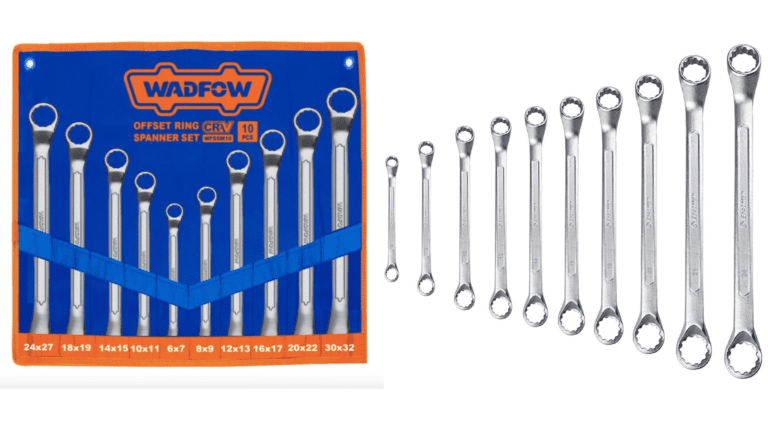 10 Piece Wadfow Offset Ring Spanner Set – Premium Metric Tool for Mechanics, Technicians, and DIY Professionals in Ghana
