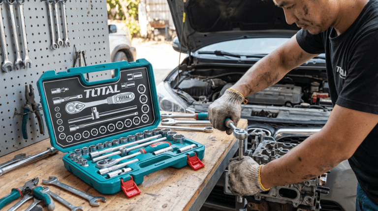 25 Piece TOTAL 1/2″ Socket Set THT121251 – Heavy-Duty Professional Tool Socket Set in Ghana | Available at CETECH Ghana