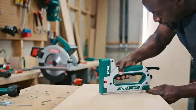 3-in-1 TOTAL Staple Gun – Durable Multi-Purpose Stapling Tool for Woodworking, Upholstery, and Repairs in Ghana
