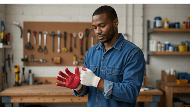 Rubber Coated Palm Cotton Hand Gloves – Heavy-Grip Working Hand Gloves for Industrial and Commercial Use in Ghana