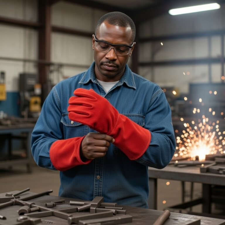 Red Leather Hand Gloves in Ghana – Premium Safety, Industrial and Fashion Leather Gloves at CETECH Ghana