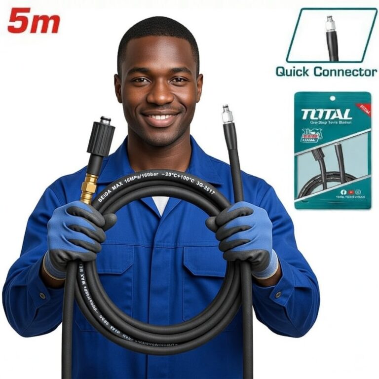 5M TOTAL High Pressure Hose TGTHPH526 – Durable Quick-Connect Replacement Hose for TOTAL Pressure Washers in Ghana
