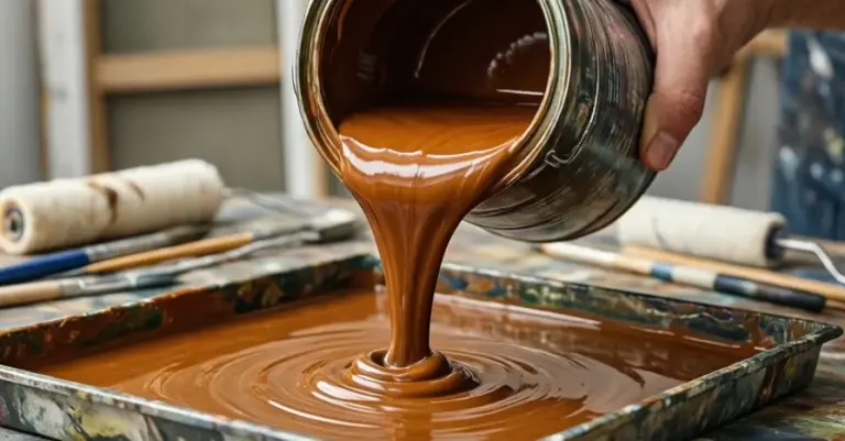 Tin Paint 1L (POURED) – High-Quality Matt Coating Ideal for Interior and Exterior Projects Using Oil Paint