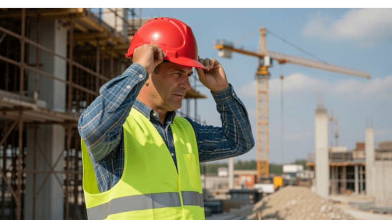 CJSP Red Safety Helmet / Hard Hat – Professional Head Protection in Ghana
