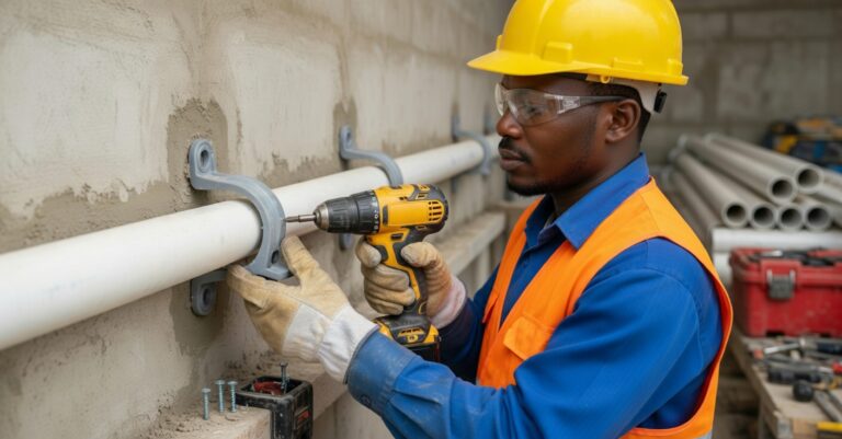 Plastic Pipe Clip (PVC Pipe Clip) – Holds Pipes Firmly in Place for Neat Wall Installations