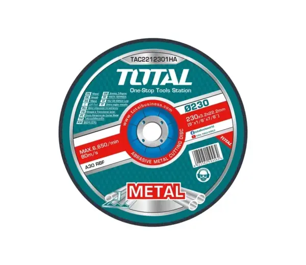 TOTAL Abrasive 9"/230mm Metal Cutting Disc - TAC2162301