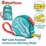 5m x 25mm Total Steel Measuring Tape