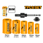 7pcs INGCO Bimetal Hole Saw Set