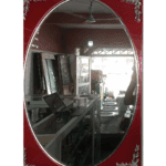Red Framed Mirror