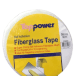 50mm×90mm Toppower Self - Adhesive Joint Tape / Fiberglass Mesh Tape White