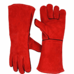 Red Leather Hand Gloves