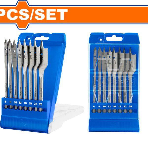 8pcs Wadfow Flat Drill Bits