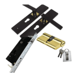 Black & Gold Handle China Door Lock-Set