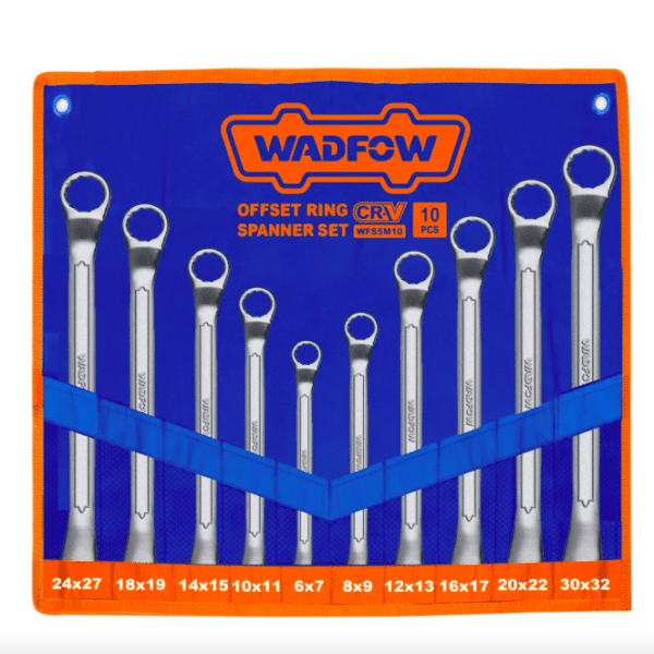 10 Piece Wadfow Offset Ring Spanner Set