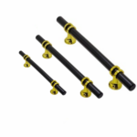 Black and Gold Round Drawer Handles