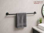 29.5 Evi Black Silver Towel Hanger – Modern Style, and Neat for Daily Use - Image 2