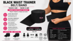 Waist Trainer Belt/Band (Waist Wrap) – Black 15cm Wide Band for Waist Training and Body Shaping - Image 2