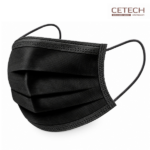 Black Disposable 3-Layer Face Mask – Practical 3-Layer Face Cover for Work, Travel and Daily Use - Image 2
