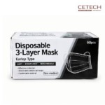 Black Disposable 3-Layer Face Mask – Practical 3-Layer Face Cover for Work, Travel and Daily Use - Image 4